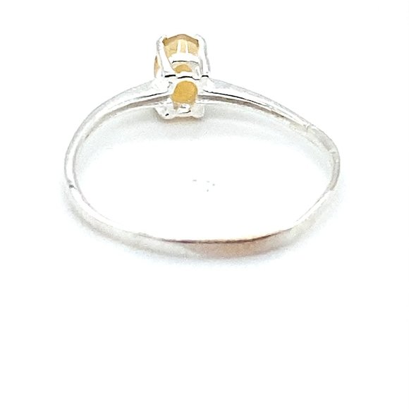 Welo Opal .27ct Platinum Finish Solid Silver Ring - Picture 5 of 7